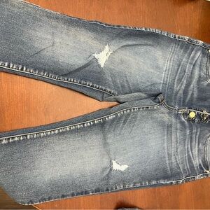 Women's Blue Distressed Jeans
